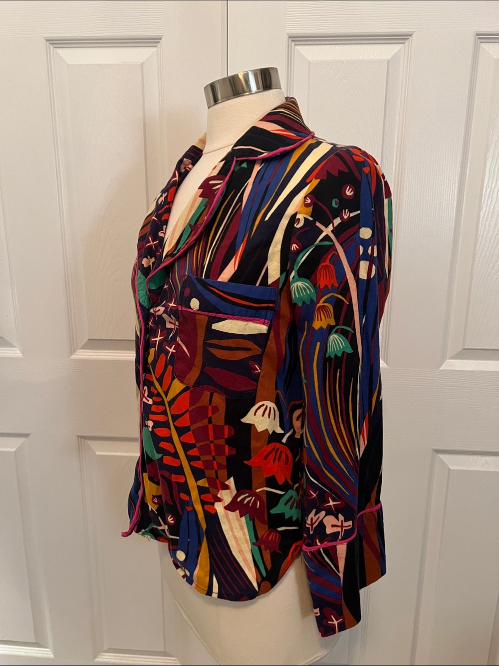 $78 Retail Anthropologie Masha Volnova Lounge Pajama Top Size XXS - Picture 4 of 9